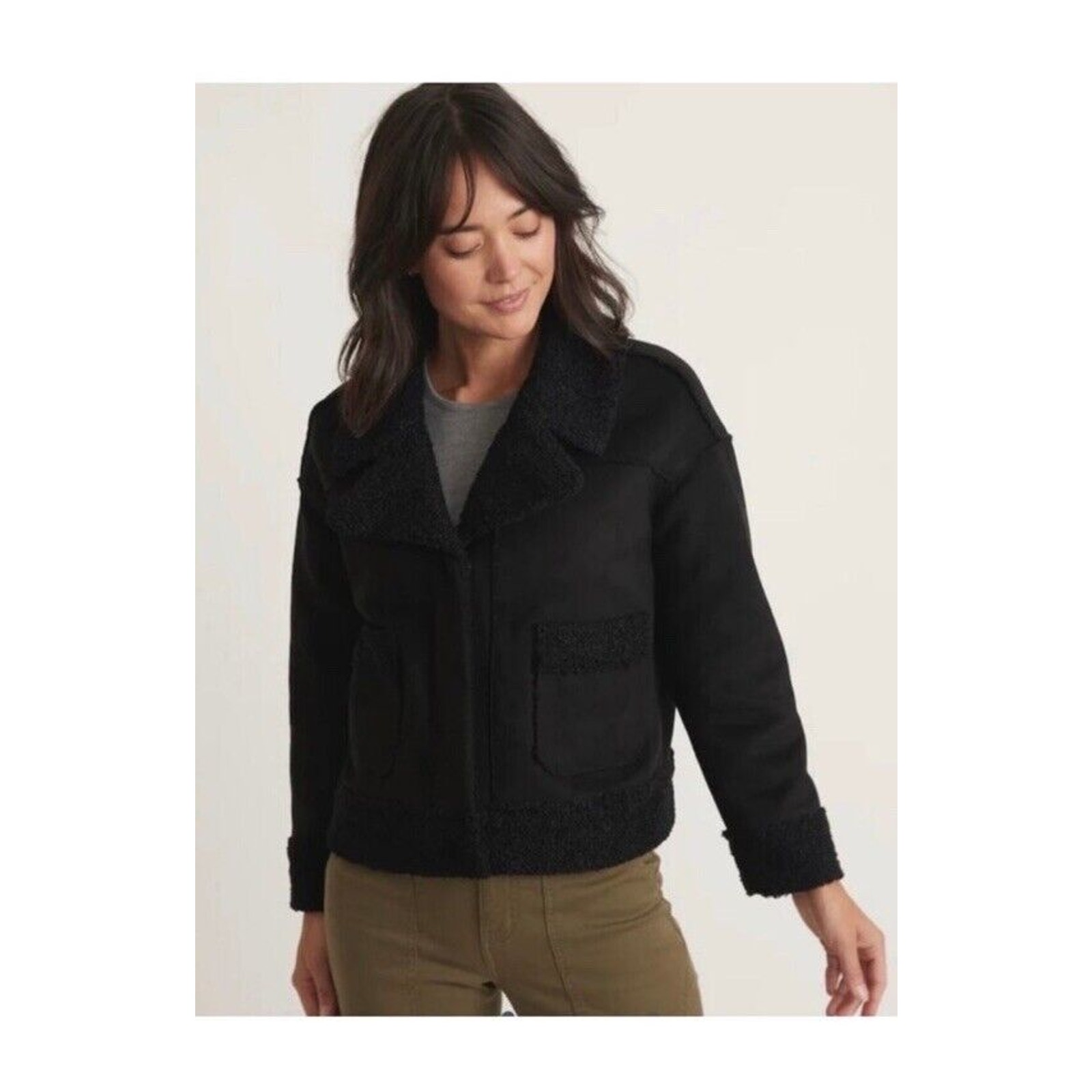 Marine Layer Nwt Black Quebec Sherpa Jacket Size Xl X-Large New
